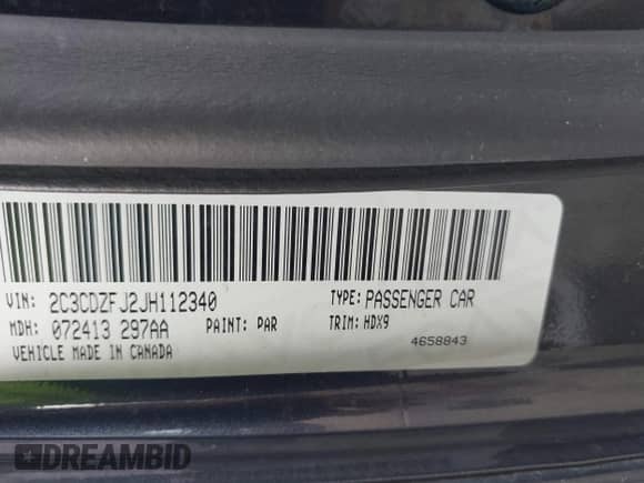 2018 Dodge Challenger R/T Scat Pack with VIN 2C3CDZFJ2JH112340, listed as a IAAI auction lot 42390641 with 60,153 mi miles and . Bid and sale history available at DreamBid. Image 9.