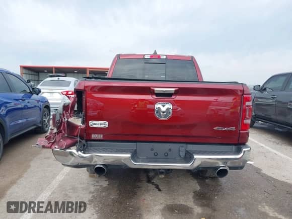 2019 Ram 1500 Longhorn with VIN 1C6SRFKT4KN640718, listed as a IAAI auction lot 42039856 with 45,531 mi miles and . Bid and sale history available at DreamBid. Image 17.