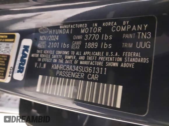 2025 Hyundai Venue SEL с VIN KMHRC8A34SU361311, выставлен на аукционе IAAI как лот 42429848 с пробегом 694 миль миль и . История ставок и продаж доступна на DreamBid. Изображение 9.