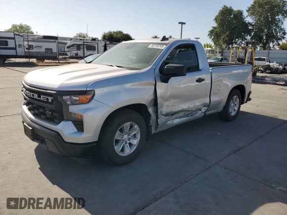 2022 Chevrolet Silverado 1500 Work Truck with VIN 3GCNAAEK1NG579764, listed as a Copart auction lot 60755205 with 30,360 mi miles and Salvage title. Bid and sale history available at DreamBid. Image 1.