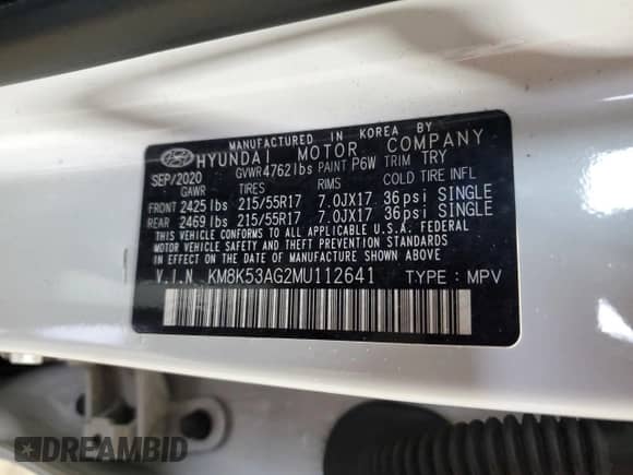 2021 Hyundai Kona Ultimate with VIN KM8K53AG2MU112641, listed as a Copart auction lot 69419175 with 41,435 mi miles and Salvage title. Bid and sale history available at DreamBid. Image 13.