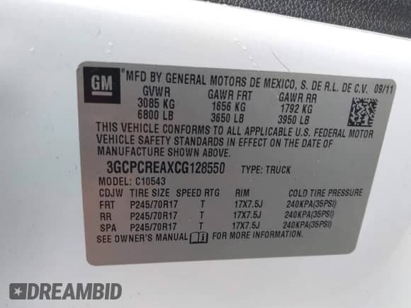 2012 Chevrolet Silverado 1500 LS z VIN 3GCPCREAXCG128550, wystawiony jako IAAI lot #41903814 z przebiegiem 248 558 mil mil oraz . Historia ofert i sprzedaży dostępna na DreamBid. Obrazek 9.
