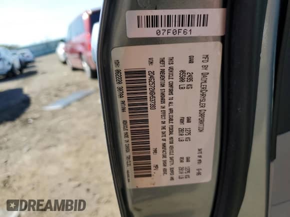 2006 Dodge Magnum R/T with VIN 2D4GZ572X6H537393, listed as a Copart auction lot 76594084 with 81,078 mi miles and Salvage title. Bid and sale history available at DreamBid. Image 13.