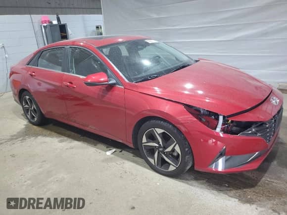 2023 Hyundai Elantra Limited with VIN KMHLP4AG2PU382137, listed as a Copart auction lot 62856145 with 17,088 mi miles and Salvage title. Bid and sale history available at DreamBid. Image 4.