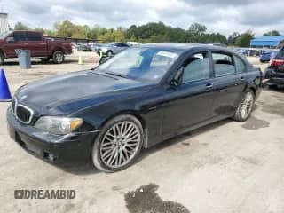 2007 BMW 7 Series 750Li with VIN WBAHN83517DT71341, listed as a Copart auction lot 85541425 with Not provided miles and Salvage title. Bid and sale history available at DreamBid. Image 1.