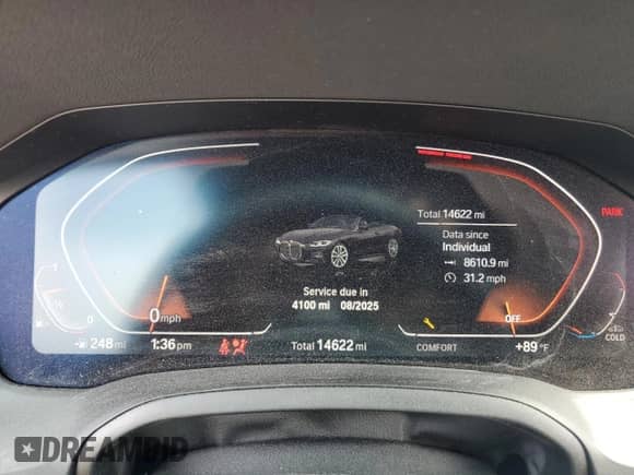 2022 BMW 4 Series 430i with VIN WBA23AT03NCH74847, listed as a Copart auction lot 48988925 with 14,622 mi miles and Salvage title. Bid and sale history available at DreamBid. Image 9.