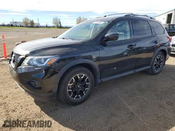 2019 Nissan Pathfinder SV with VIN 5N1DR2MM9KC644075, listed as a Copart auction lot 85740765 with 107,542 mi miles and Salvage title. Bid and sale history available at DreamBid. Image 1.