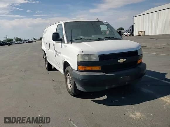 2021 Chevrolet Express Cargo with VIN 1GCWGAFP2M1249335, listed as a Copart auction lot 65965855 with 55,100 mi miles and Salvage title. Bid and sale history available at DreamBid. Image 14.