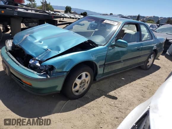 1993 Honda Accord with VIN 1HGCB7274PA015603, listed as a Copart auction lot 67778705 with 144,447 mi miles and Salvage title. Bid and sale history available at DreamBid. Image 1.