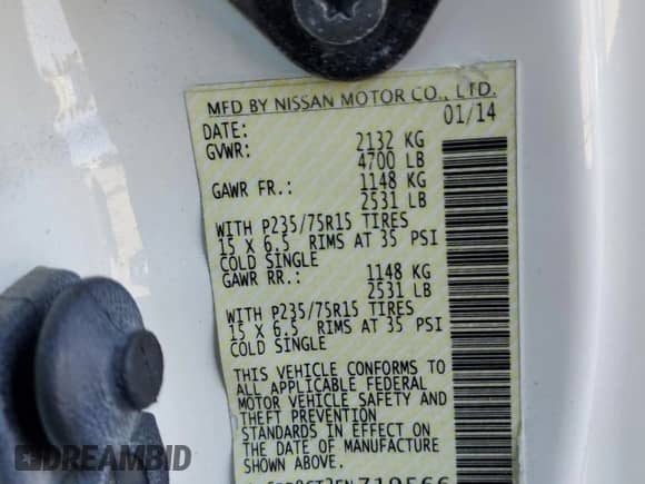 2014 Nissan Frontier S with VIN 1N6BD0CT2EN719566, listed as a Copart auction lot 64044835 with 182,883 mi miles and Salvage title. Bid and sale history available at DreamBid. Image 12.
