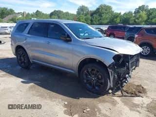 2021 Dodge Durango GT Plus with VIN 1C4RDJDG3MC765667, listed as a IAAI auction lot 43069331 with 51,389 mi miles and . Bid and sale history available at DreamBid. Image 1.