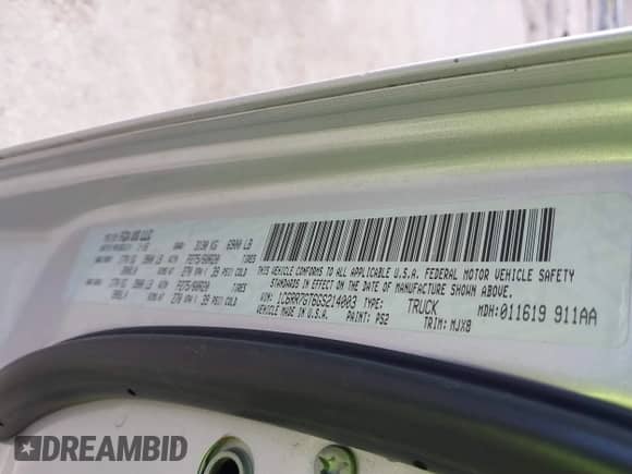 2016 Ram 1500 Big Horn with VIN 1C6RR7GT6GS214003, listed as a IAAI auction lot 41430561 with 101,150 mi miles and . Bid and sale history available at DreamBid. Image 9.