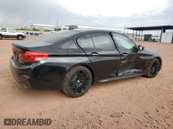 2018 BMW 5 Series 540i with VIN WBAJE5C53JWA94383, listed as a Copart auction lot 80821955 with 58,895 mi miles and Salvage title. Bid and sale history available at DreamBid. Image 3.