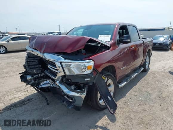 2021 Ram 1500 Lone Star z VIN 1C6RREFT2MN544544, wystawiony jako IAAI lot #43158500 z przebiegiem 60 130 mil mil oraz . Historia ofert i sprzedaży dostępna na DreamBid. Obrazek 2.