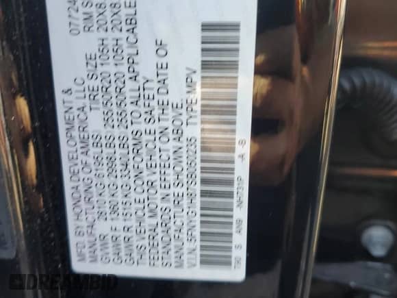 2025 Honda Pilot Elite с VIN 5FNYG1H87SB050235, выставлен на аукционе Copart как лот 83813725 с пробегом 17 012 миль миль и Чистый • Clean title. История ставок и продаж доступна на DreamBid. Изображение 14.