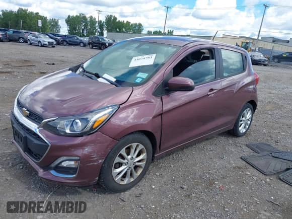 2019 Chevrolet Spark LT with VIN KL8CD6SA2KC705998, listed as a IAAI auction lot 43079753 with 118,886 mi miles and . Bid and sale history available at DreamBid. Image 17.