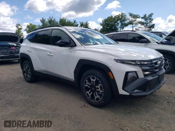 2025 Hyundai Tucson SEL with VIN 5NMJFCDE1SH497492, listed as a Copart auction lot 70523465 with 18 mi miles and Salvage title. Bid and sale history available at DreamBid. Image 4.