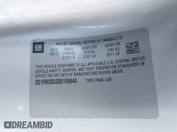 2013 Chevrolet Camaro LT с VIN 2G1FB3D33D9109843, выставлен на аукционе IAAI как лот 43509589 с пробегом 111 578 миль миль и . История ставок и продаж доступна на DreamBid. Изображение 9.