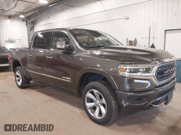 2019 Ram 1500 Limited z VIN 1C6SRFHT6KN732727, wystawiony jako IAAI lot #42497308 z przebiegiem 53 675 mil mil oraz . Historia ofert i sprzedaży dostępna na DreamBid. Obrazek 1.
