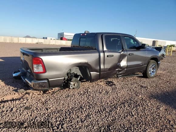 2023 Ram 1500 Big Horn with VIN 1C6RREFT0PN687030, listed as a Copart auction lot 61545295 with 41,552 mi miles and Salvage title. Bid and sale history available at DreamBid. Image 3.