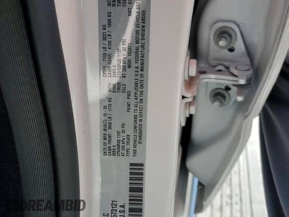 2021 Ram 1500 Longhorn with VIN 1C6SRFKT2MN573121, listed as a Copart auction lot 81305835 with 37,576 mi miles and Salvage title. Bid and sale history available at DreamBid. Image 12.