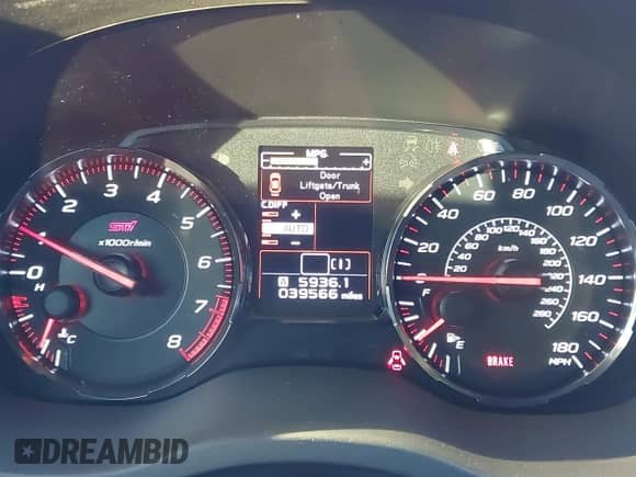 2020 Subaru WRX STI with VIN JF1VA2S65L9830771, listed as a IAAI auction lot 41360199 with 39,566 mi miles and . Bid and sale history available at DreamBid. Image 7.