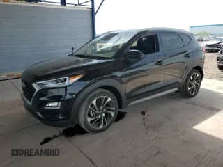 2021 Hyundai Tucson Sport with VIN KM8J3CAL0MU353922, listed as a Copart auction lot 63158515 with 63,421 mi miles and Salvage title. Bid and sale history available at DreamBid. Image 1.