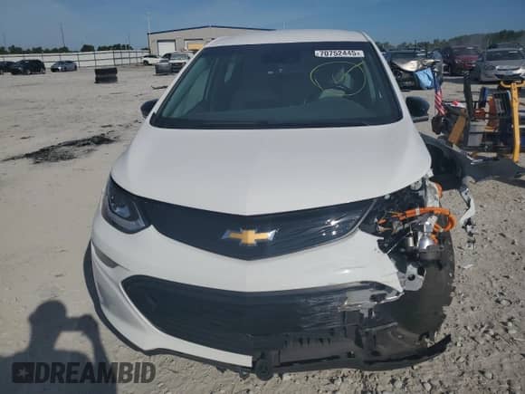 2021 Chevrolet Bolt EV LT with VIN 1G1FY6S07M4114734, listed as a Copart auction lot 70752445 with 27,672 mi miles and Salvage title. Bid and sale history available at DreamBid. Image 5.