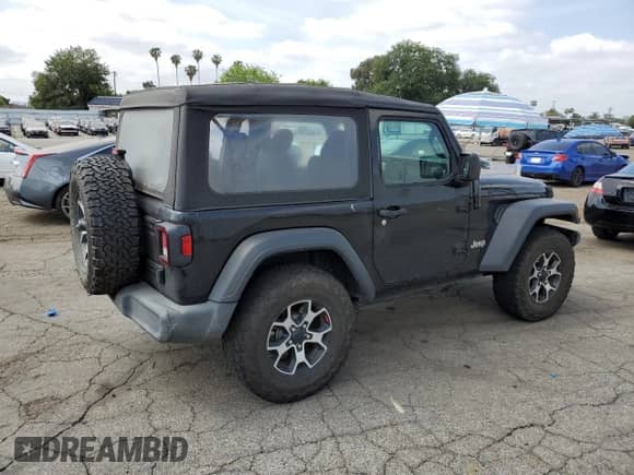 2021 Jeep Wrangler Sport with VIN 1C4GJXAG1MW637028, listed as a Copart auction lot 54346475 with 80,675 mi miles and Salvage title. Bid and sale history available at DreamBid. Image 3.
