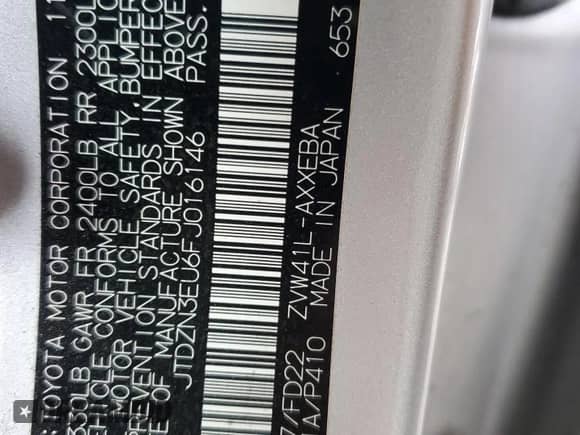 2015 Toyota Prius Two z VIN JTDZN3EU6FJ016146, wystawiony jako Copart lot #82212355 z przebiegiem 85 853 mil mil oraz Szkoda całkowita • Salvage title. Historia ofert i sprzedaży dostępna na DreamBid. Obrazek 12.