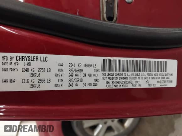 2009 Dodge Journey R/T with VIN 3D4GH67V29T134751, listed as a IAAI auction lot 43488488 with 221,811 mi miles and . Bid and sale history available at DreamBid. Image 9.