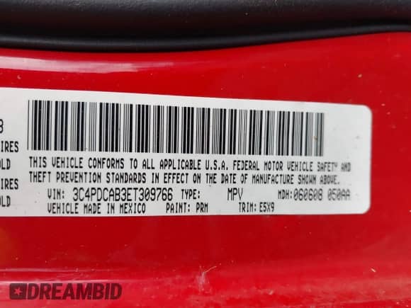 2014 Dodge Journey SE z VIN 3C4PDCAB3ET309766, wystawiony jako IAAI lot #42739263 z przebiegiem 145 205 mil mil oraz . Historia ofert i sprzedaży dostępna na DreamBid. Obrazek 9.