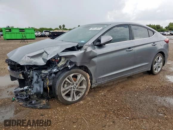2017 Hyundai Elantra Limited with VIN KMHD84LFXHU190990, listed as a Copart auction lot 80413635 with 110,570 mi miles and Salvage title. Bid and sale history available at DreamBid. Image 1.