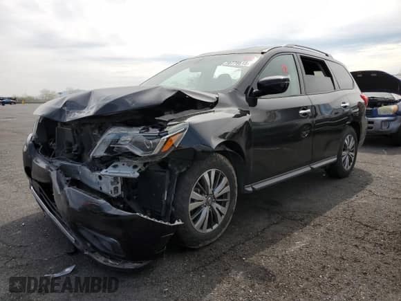 2019 Nissan Pathfinder Platinum z VIN 5N1DR2MM8KC620933, wystawiony jako Copart lot #70779515 z przebiegiem Nie podano mil oraz Szkoda całkowita • Salvage title. Historia ofert i sprzedaży dostępna na DreamBid. Obrazek 1.