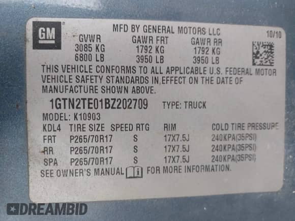 2011 GMC Sierra 1500 Work Truck z VIN 1GTN2TE01BZ202709, wystawiony jako IAAI lot #42596393 z przebiegiem 214 000 mil mil oraz . Historia ofert i sprzedaży dostępna na DreamBid. Obrazek 9.