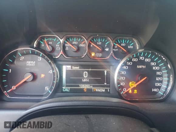 2016 Chevrolet Silverado 2500HD LTZ with VIN 1GC1KWE89GF212001, listed as a Copart auction lot 71680865 with 106,260 mi miles and Salvage title. Bid and sale history available at DreamBid. Image 9.