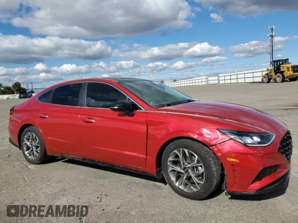 2022 Hyundai Sonata SEL with VIN KMHL14JA9NA194193, listed as a Copart auction lot 87040075 with 60,809 mi miles and Salvage title. Bid and sale history available at DreamBid. Image 4.