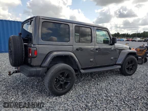 2021 Jeep Wrangler Unlimited Sahara with VIN 1C4HJXEG2MW729537, listed as a Copart auction lot 57131645 with 49,179 mi miles and Salvage title. Bid and sale history available at DreamBid. Image 3.