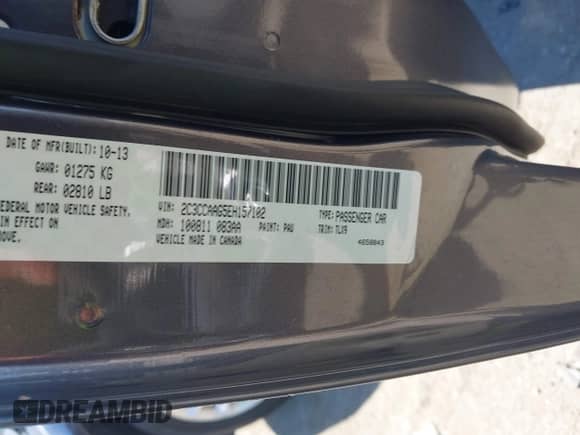 2014 Chrysler 300 with VIN 2C3CCAAG5EH157102, listed as a IAAI auction lot 43418511 with 190,718 mi miles and . Bid and sale history available at DreamBid. Image 9.