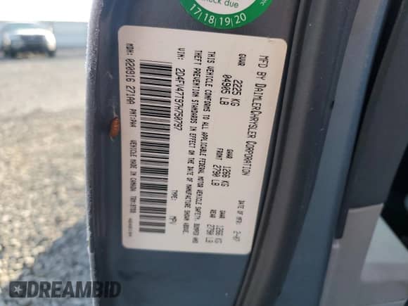 2007 Dodge Magnum с VIN 2D4FV47T97H750797, выставлен на аукционе Copart как лот 82851094 с пробегом 113 569 миль миль и Списание • Salvage title. История ставок и продаж доступна на DreamBid. Изображение 12.