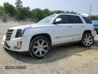 2017 Cadillac Escalade Platinum with VIN 1GYS4DKJ5HR206085, listed as a Copart auction lot 58788775 with 105,475 mi miles and Salvage title. Bid and sale history available at DreamBid. Image 1.