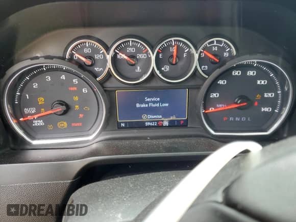 2020 Chevrolet Silverado 1500 LTZ с VIN 3GCUYGET7LG164285, выставлен на аукционе Copart как лот 44629675 с пробегом 59 622 миль миль и Списание • Salvage title. История ставок и продаж доступна на DreamBid. Изображение 9.