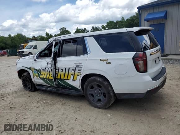 2023 Chevrolet Tahoe Commercial with VIN 1GNSCLED3PR287571, listed as a Copart auction lot 57017855 with 49,620 mi miles and Non repairable. Bid and sale history available at DreamBid. Image 2.