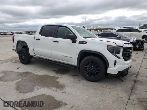 2025 GMC Sierra 1500 Pro with VIN 1GTPHAED6SZ122921, listed as a Copart auction lot 56148905 with 2,474 mi miles and Salvage title. Bid and sale history available at DreamBid. Image 4.