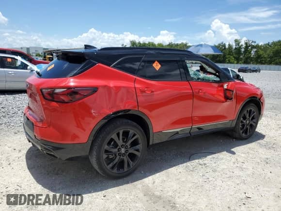 2022 Chevrolet Blazer RS с VIN 3GNKBERS1NS163204, выставлен на аукционе Copart как лот 65154945 с пробегом Не указан миль и На запчасти • Non repairable. История ставок и продаж доступна на DreamBid. Изображение 3.