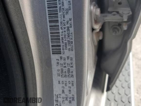 2019 Ram 1500 Laramie с VIN 1C6SRFJT4KN515848, выставлен на аукционе Copart как лот 68253875 с пробегом 88 991 миль миль и Чистый • Clean title. История ставок и продаж доступна на DreamBid. Изображение 12.