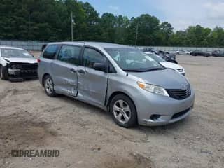 2014 Toyota Sienna L with VIN 5TDZK3DC5ES524062, listed as a IAAI auction lot 42601245 with 130,892 mi miles and . Bid and sale history available at DreamBid. Image 1.