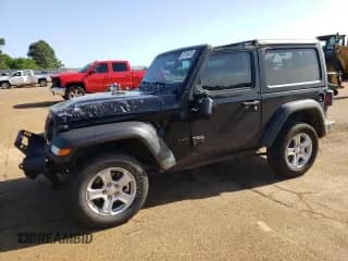 2022 Jeep Wrangler Sport S z VIN 1C4HJXAGXNW163909, wystawiony jako Copart lot #53115415 z przebiegiem Nie podano mil oraz Szkoda całkowita • Salvage title. Historia ofert i sprzedaży dostępna na DreamBid. Obrazek 1.