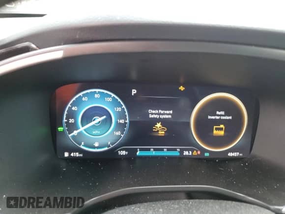 2022 Hyundai Santa Fe SEL Premium with VIN KM8S3DA17NU052204, listed as a Copart auction lot 62752185 with 48,457 mi miles and Salvage title. Bid and sale history available at DreamBid. Image 9.