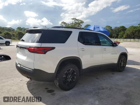 2023 Chevrolet Traverse LS with VIN 1GNERFKW2PJ309612, listed as a Copart auction lot 80000765 with 27,292 mi miles and Salvage title. Bid and sale history available at DreamBid. Image 3.
